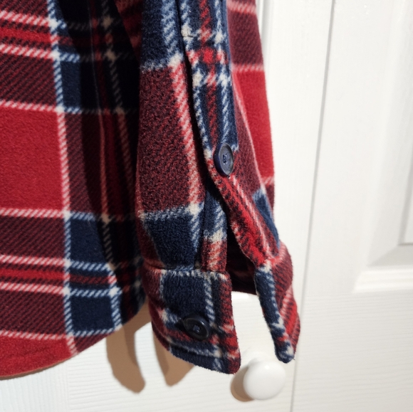 Sherpa Lined Plaid Jacket | Boston Traders Mens Size M | Cozy Inside & Out - Picture 5 of 8